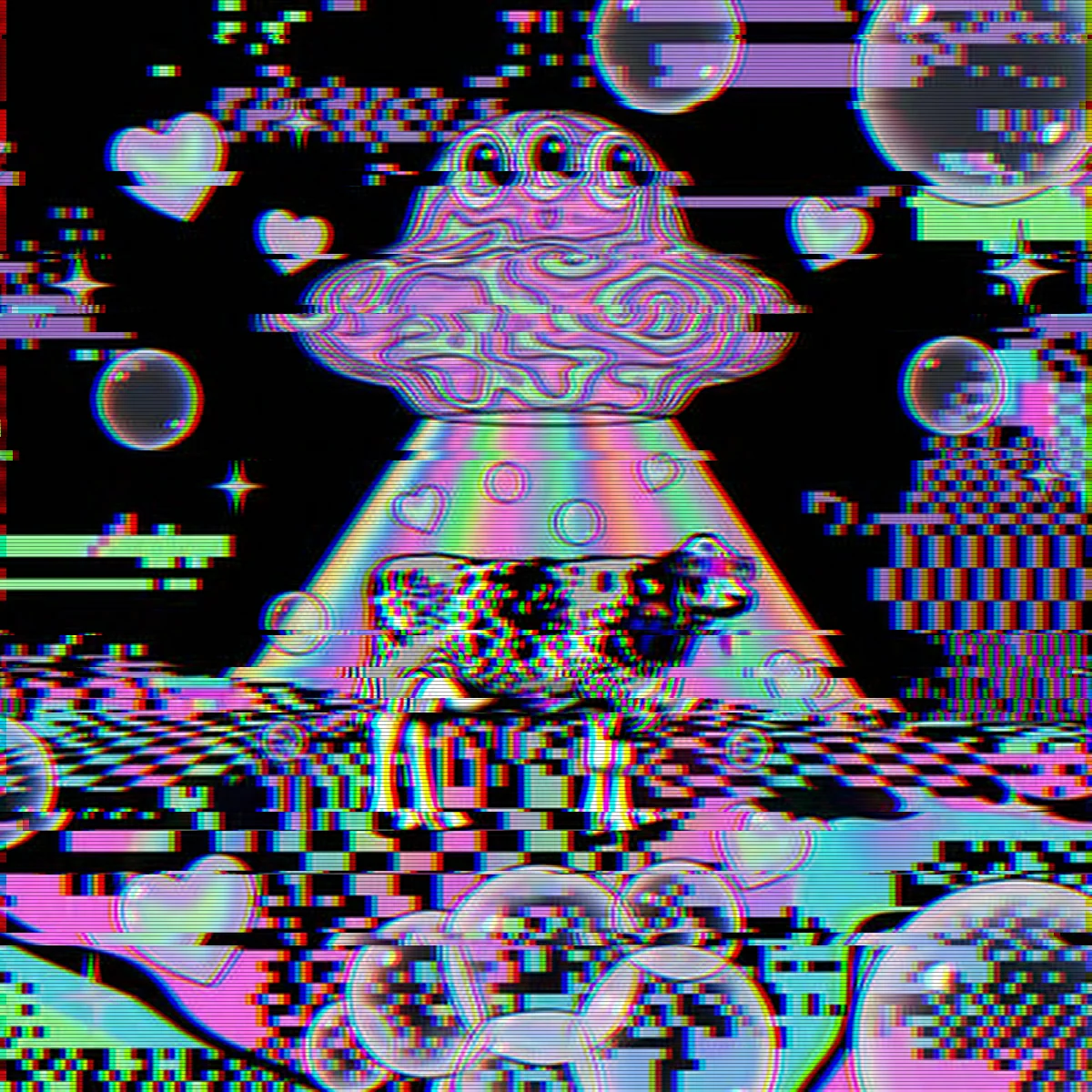 The cow glitching between dimensions