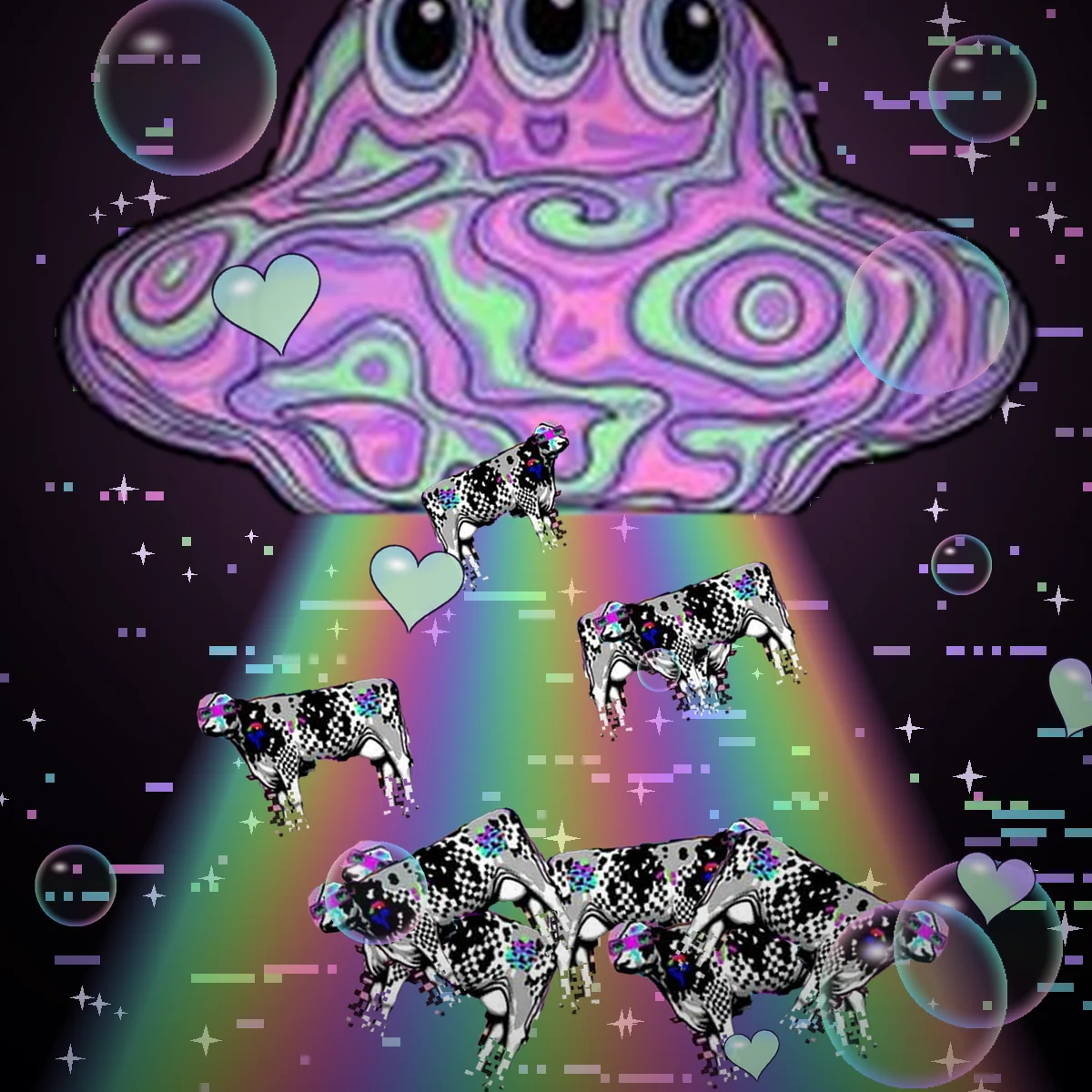 Mothership beaming cows